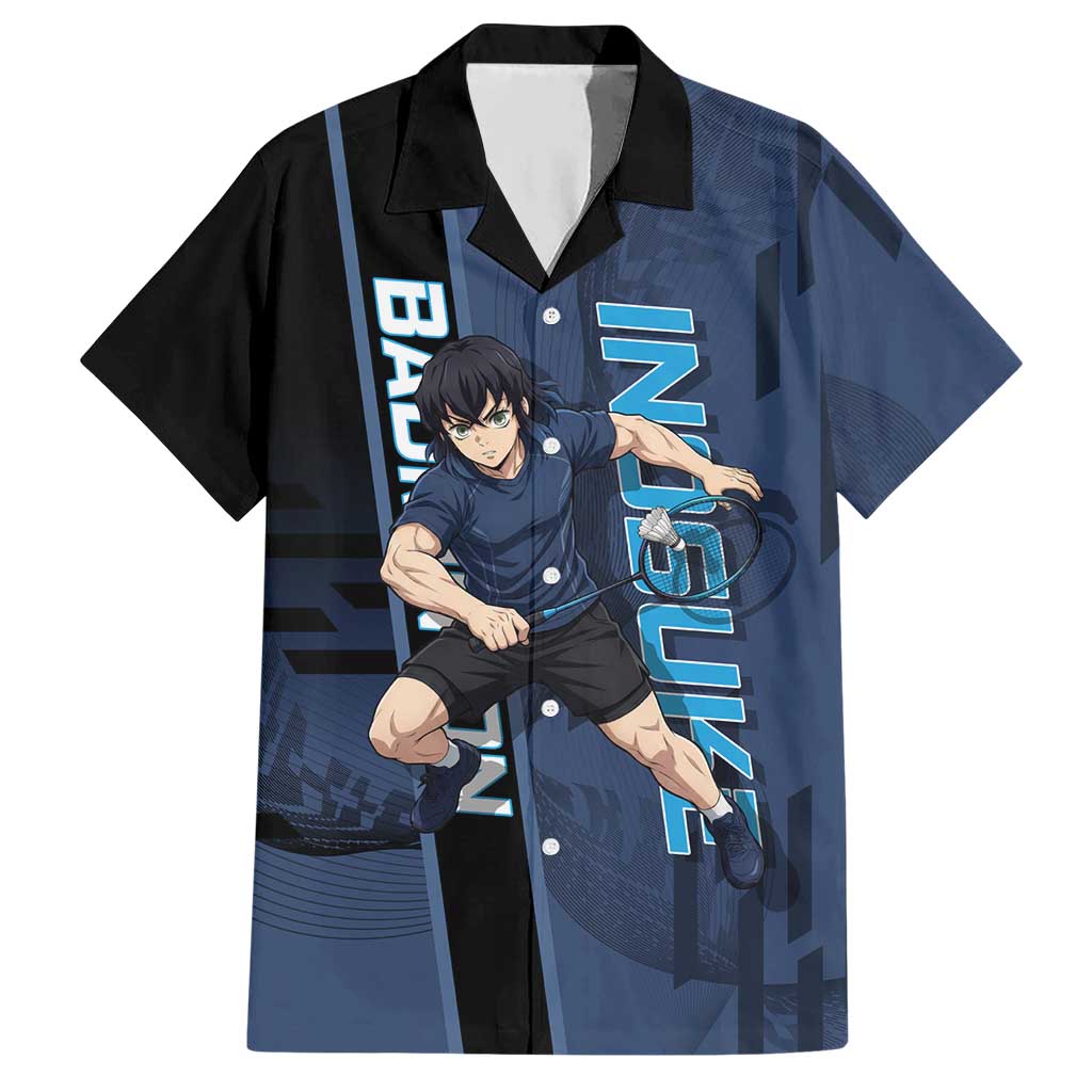 Personalized Inosuke Blue Lock Hawaiian Shirt Crossover Badminton Design with Action Pose - The Mazicc