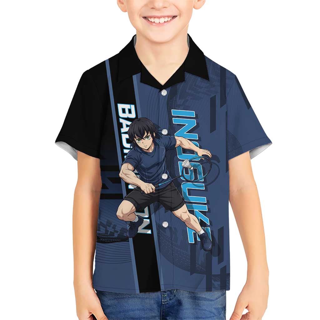 Personalized Inosuke Blue Lock Kid Hawaiian Shirt Crossover Badminton Design with Action Pose - The Mazicc