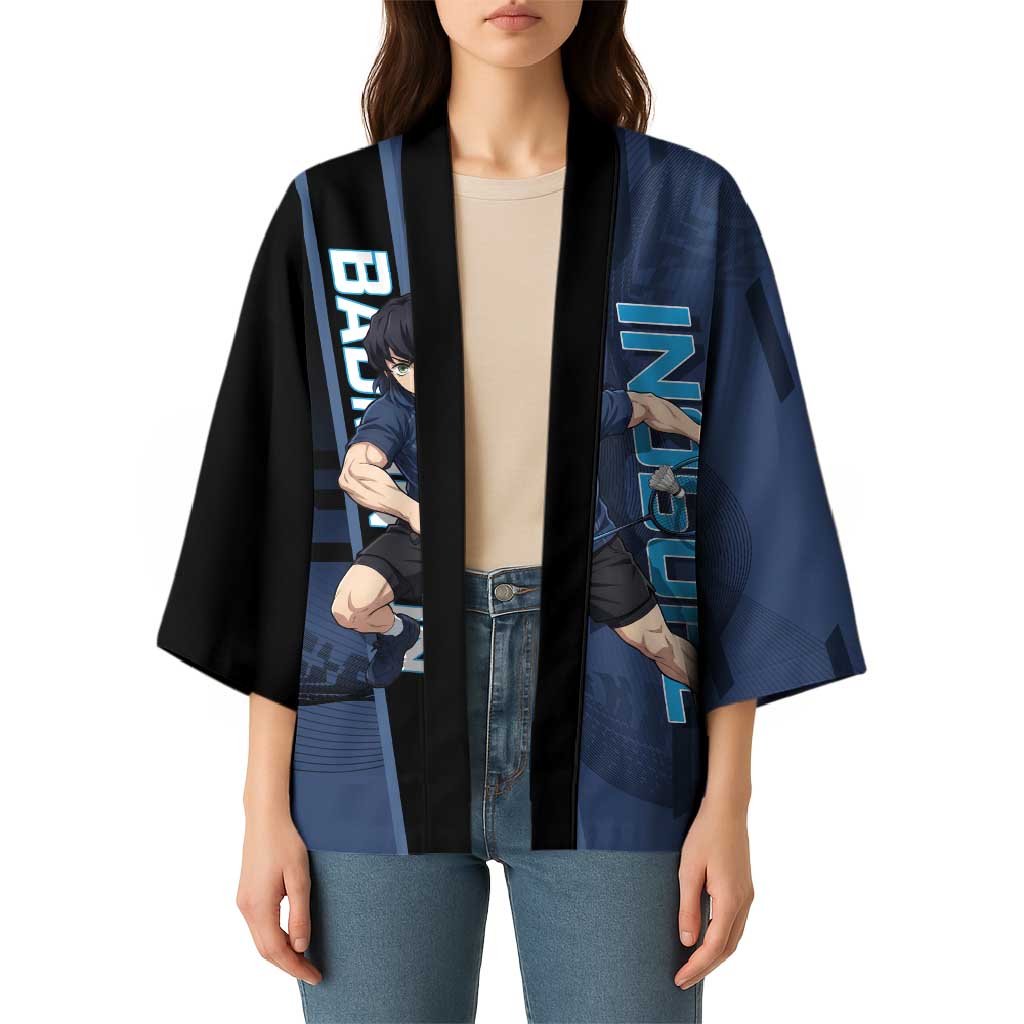 Personalized Inosuke Blue Lock Kimono Crossover Badminton Design with Action Pose - The Mazicc