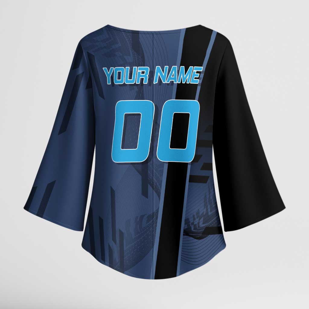 Personalized Inosuke Blue Lock Kimono Sleeve Blouse Crossover Badminton Design with Action Pose - The Mazicc