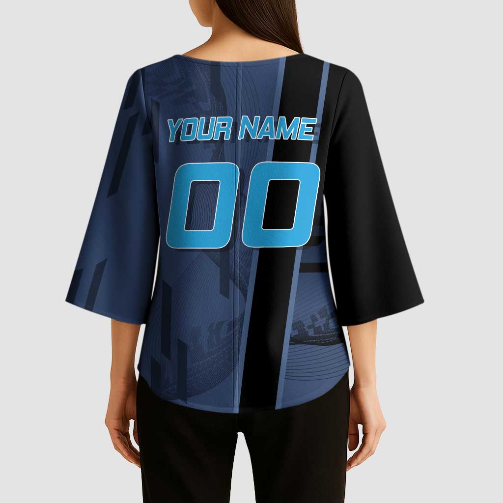 Personalized Inosuke Blue Lock Kimono Sleeve Blouse Crossover Badminton Design with Action Pose - The Mazicc
