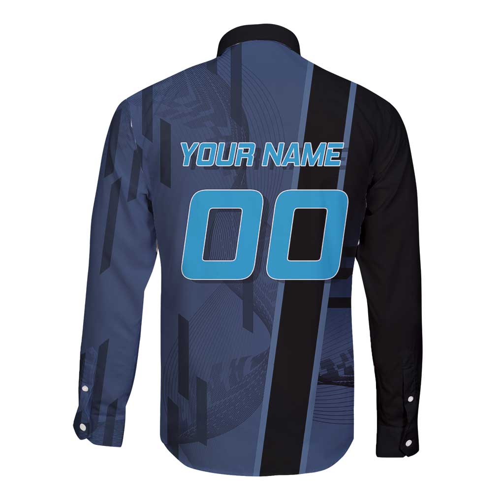 Personalized Inosuke Blue Lock Long Sleeve Button Shirt Crossover Badminton Design with Action Pose - The Mazicc
