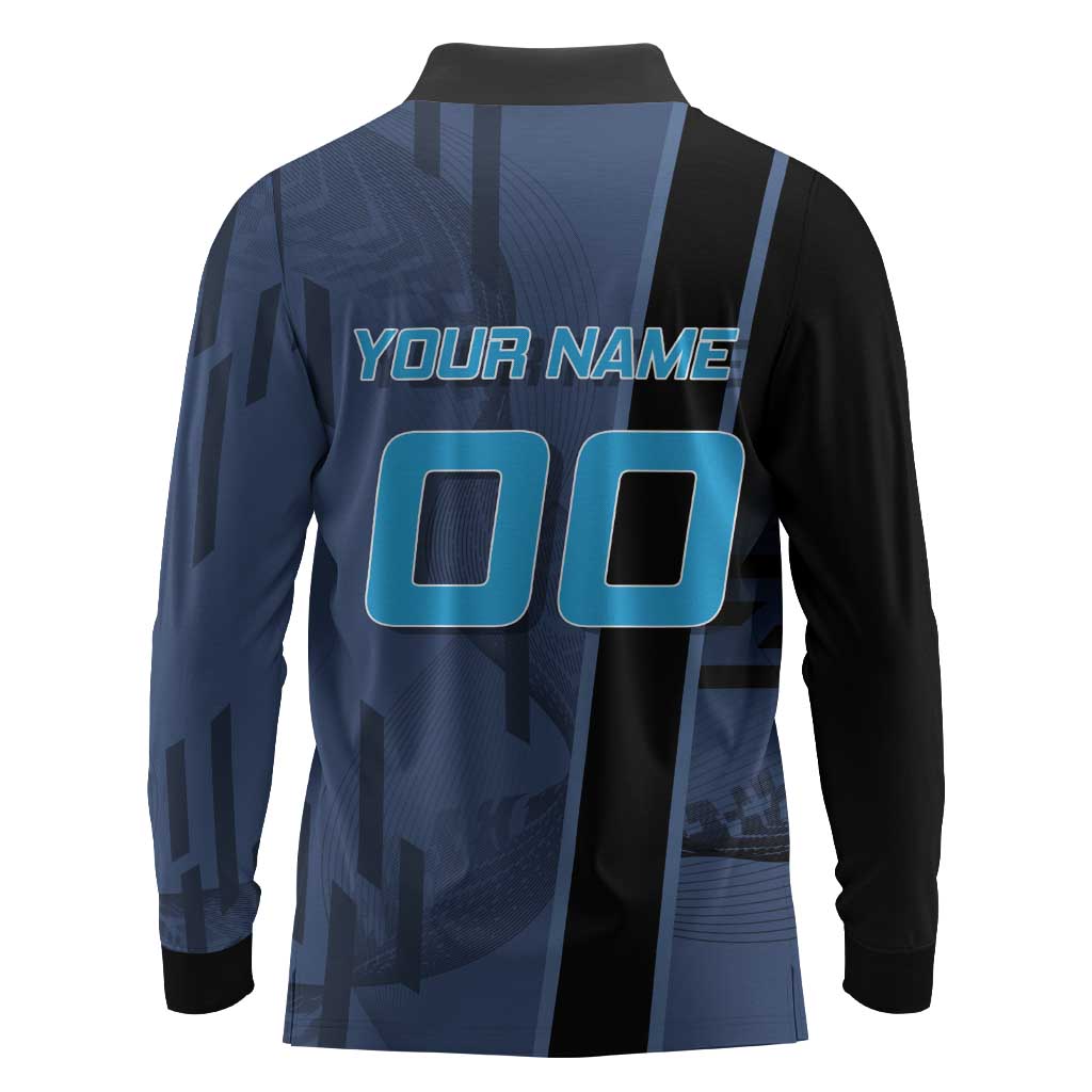 Personalized Inosuke Blue Lock Long Sleeve Polo Shirt Crossover Badminton Design with Action Pose - The Mazicc