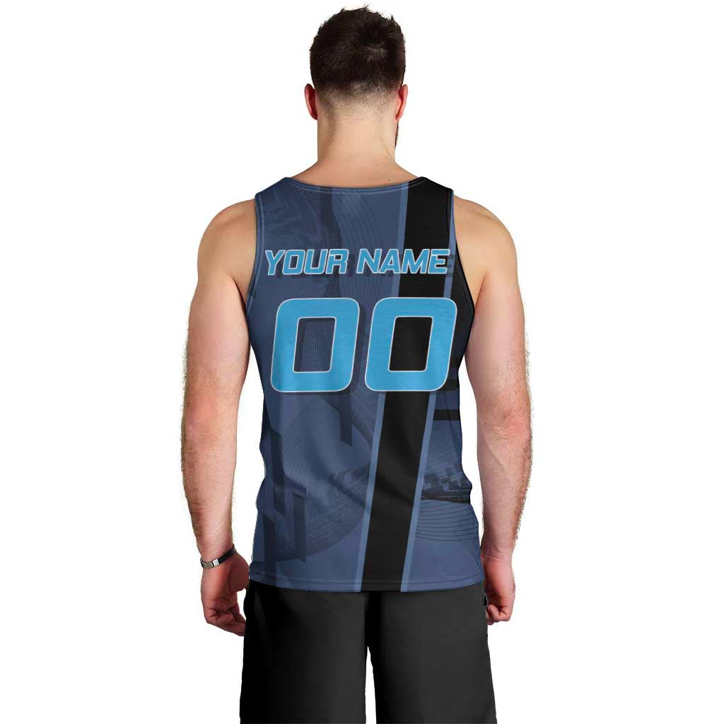 Personalized Inosuke Blue Lock Men Tank Top Crossover Badminton Design with Action Pose - The Mazicc