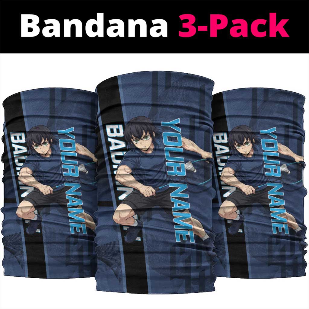 Personalized Inosuke Blue Lock Neck Gaiter Crossover Badminton Design with Action Pose - The Mazicc