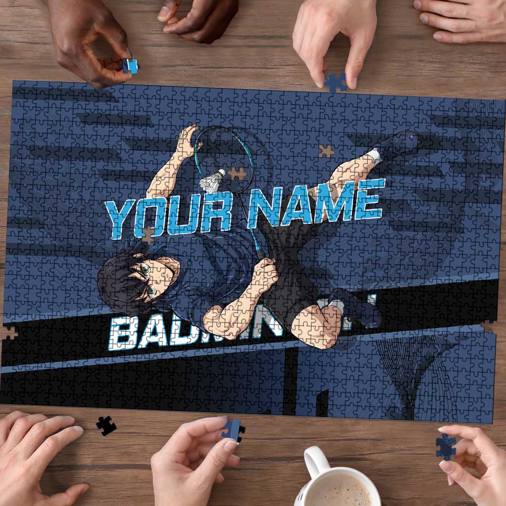 Personalized Inosuke Blue Lock Puzzle Crossover Badminton Design with Action Pose - The Mazicc