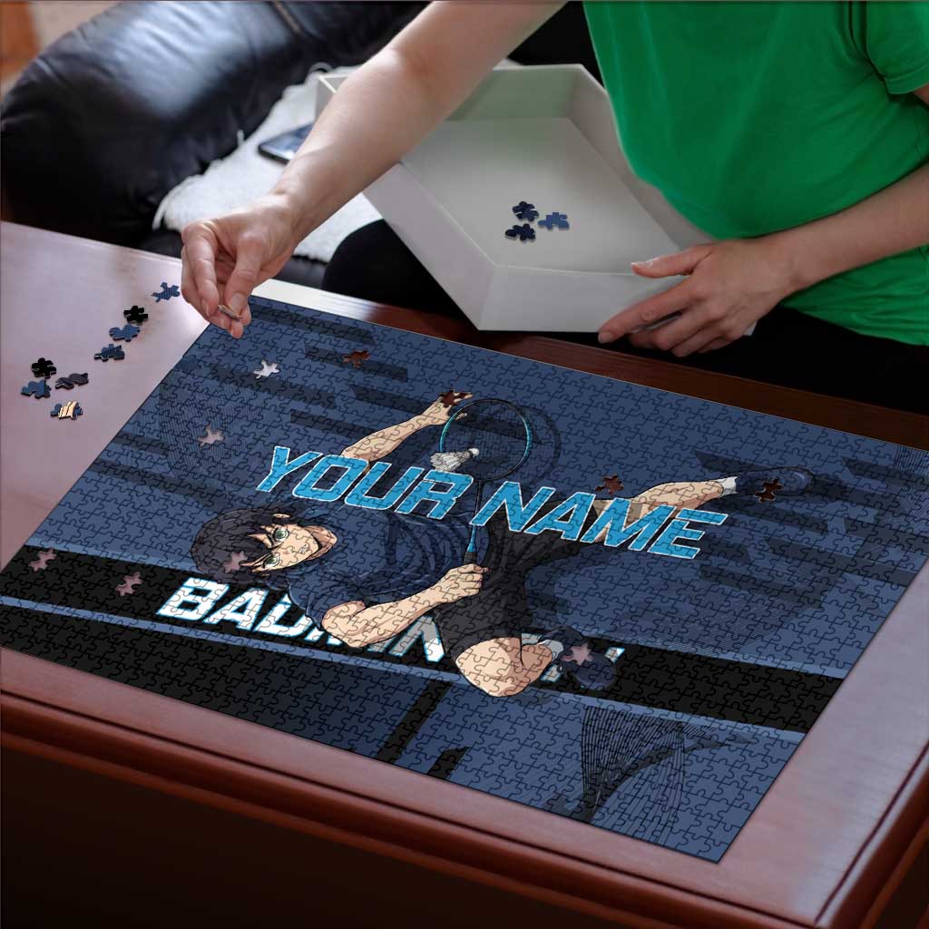 Personalized Inosuke Blue Lock Puzzle Crossover Badminton Design with Action Pose - The Mazicc
