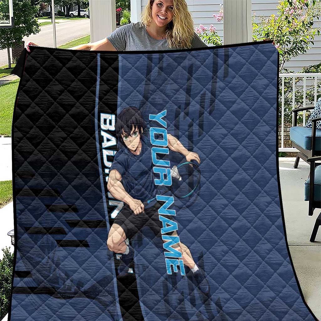 Personalized Inosuke Blue Lock Quilt Crossover Badminton Design with Action Pose - The Mazicc