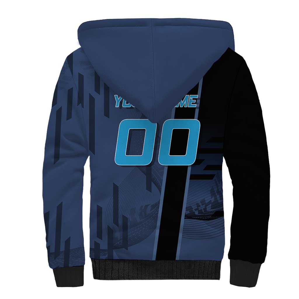 Personalized Inosuke Blue Lock Sherpa Hoodie Crossover Badminton Design with Action Pose - The Mazicc