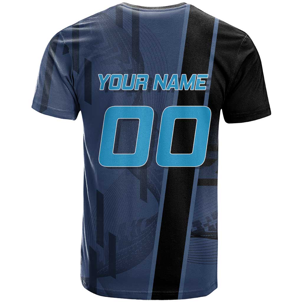 Personalized Inosuke Blue Lock T Shirt Crossover Badminton Design with Action Pose - The Mazicc