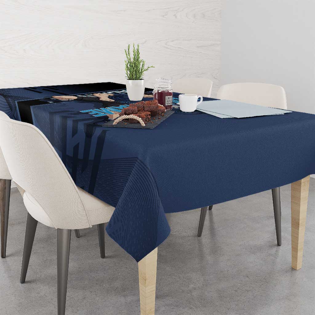 Personalized Inosuke Blue Lock Tablecloth Crossover Badminton Design with Action Pose - The Mazicc