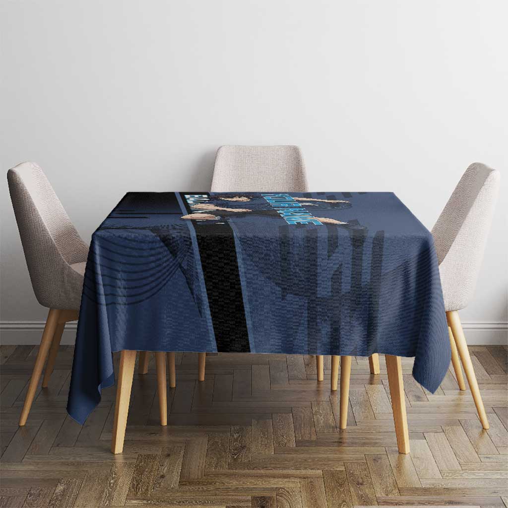 Personalized Inosuke Blue Lock Tablecloth Crossover Badminton Design with Action Pose - The Mazicc