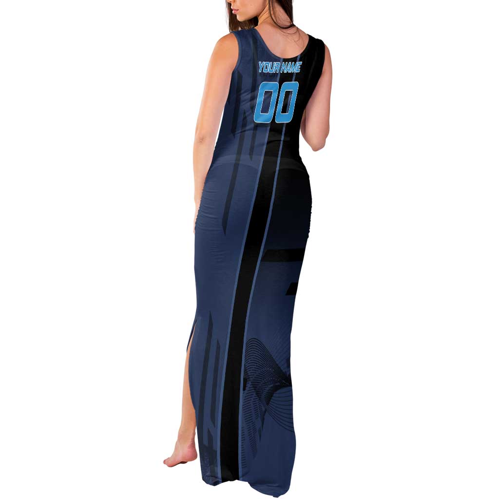 Personalized Inosuke Blue Lock Tank Maxi Dress Crossover Badminton Design with Action Pose - The Mazicc