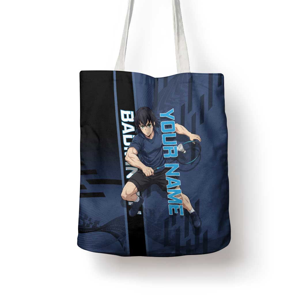 Personalized Inosuke Blue Lock Tote Bag Crossover Badminton Design with Action Pose - The Mazicc