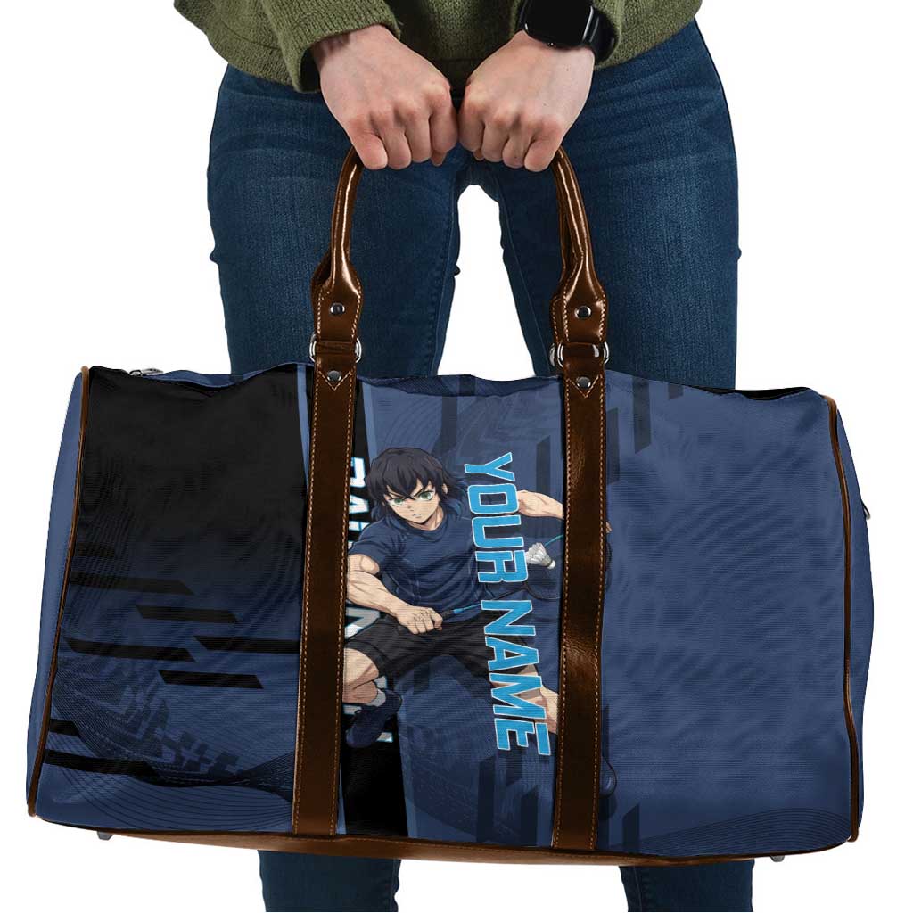 Personalized Inosuke Blue Lock Travel Bag Crossover Badminton Design with Action Pose - The Mazicc
