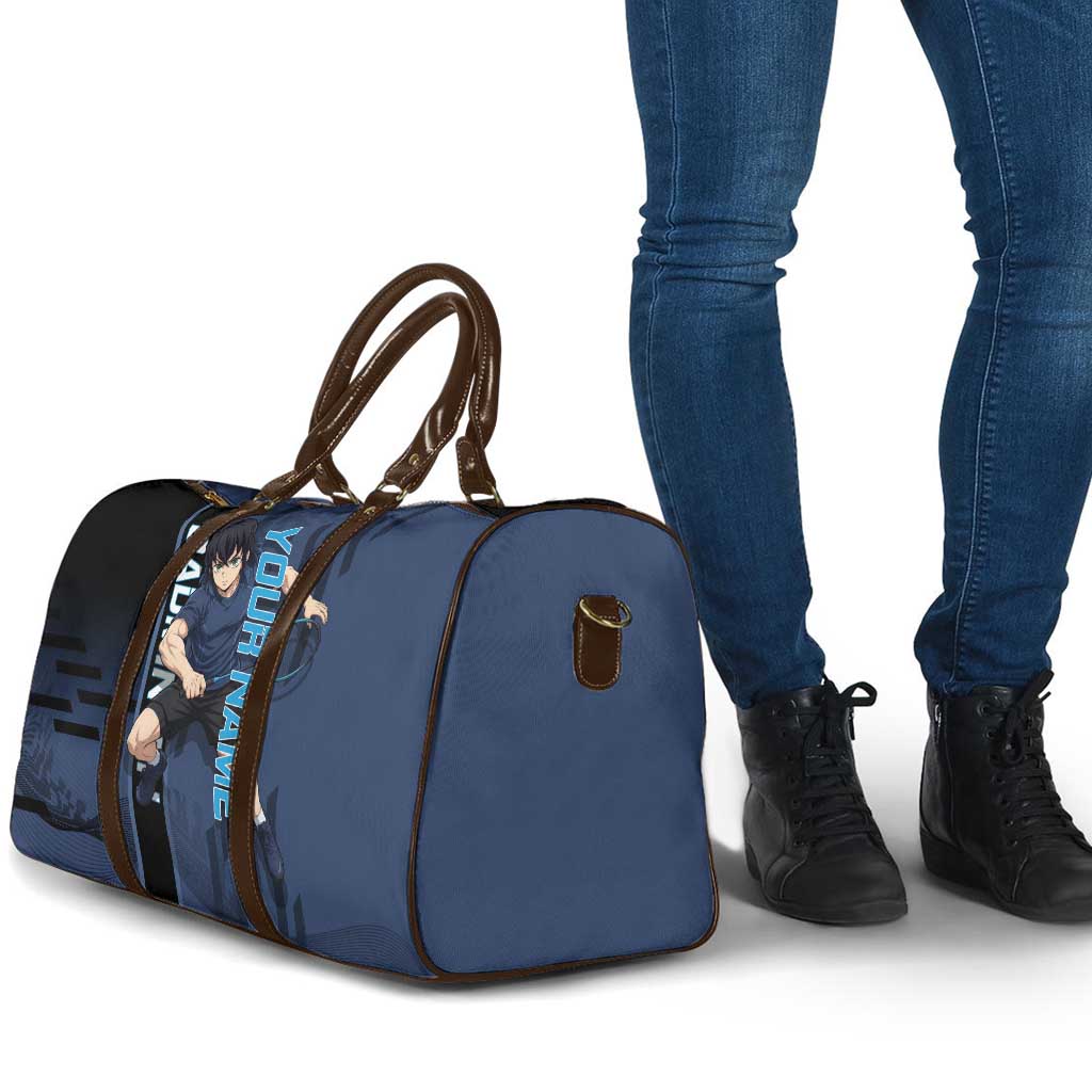 Personalized Inosuke Blue Lock Travel Bag Crossover Badminton Design with Action Pose - The Mazicc