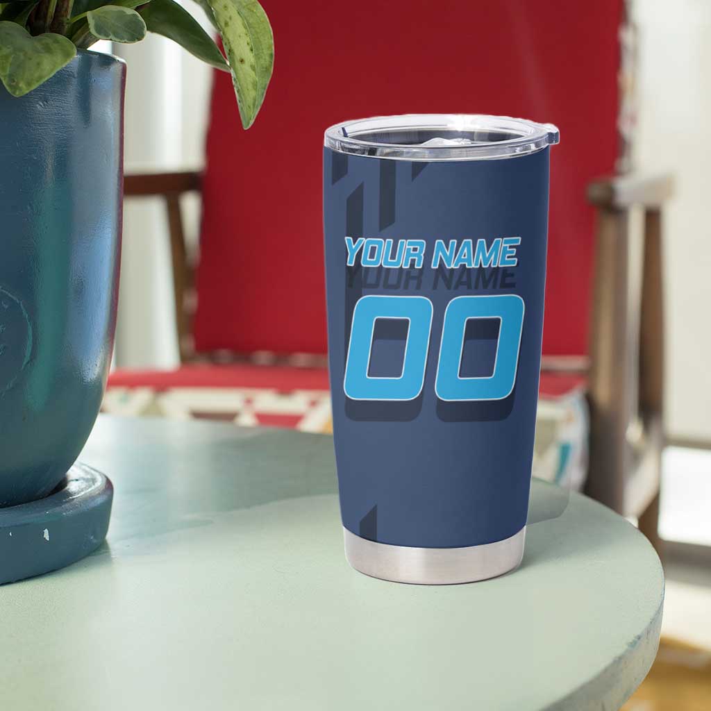 Personalized Inosuke Blue Lock Tumbler Cup Crossover Badminton Design with Action Pose - The Mazicc