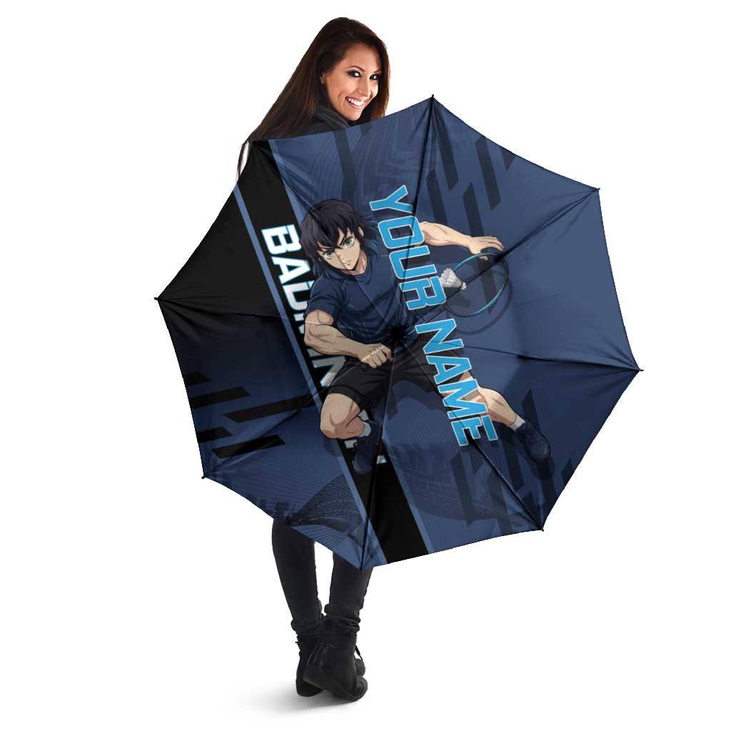 Personalized Inosuke Blue Lock Umbrella Crossover Badminton Design with Action Pose - The Mazicc