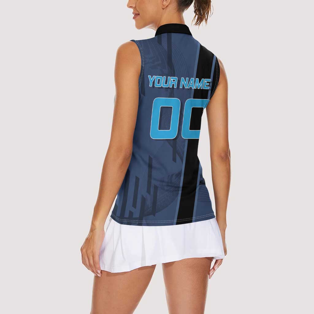 Personalized Inosuke Blue Lock Women Sleeveless Polo Shirt Crossover Badminton Design with Action Pose - The Mazicc