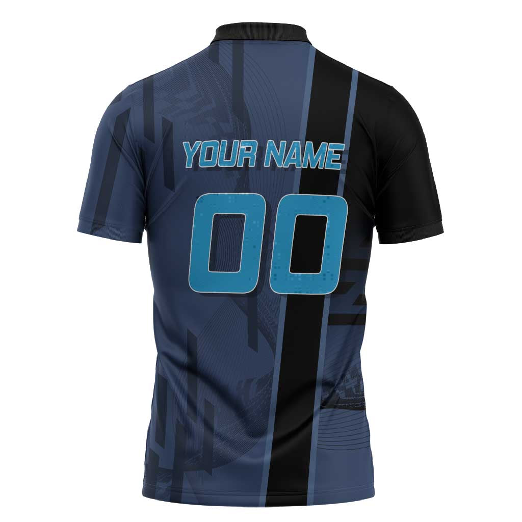 Personalized Inosuke Blue Lock Zipper Polo Shirt Crossover Badminton Design with Action Pose - The Mazicc
