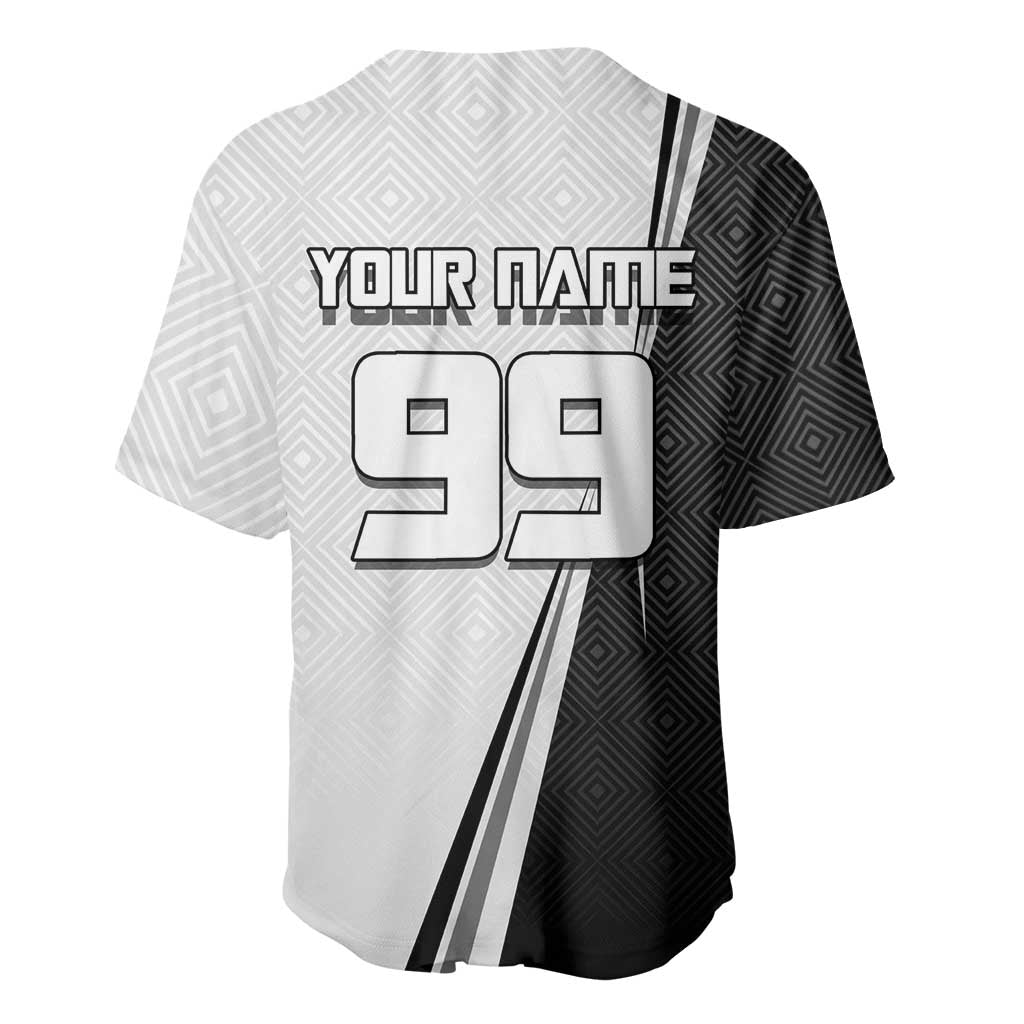 Personalized Okkotsu Yuta Jujutsu Kaisen Soccer Baseball Jersey with Dribbling Action Pose and Monochrome Geometric Graphic Design - The Mazicc