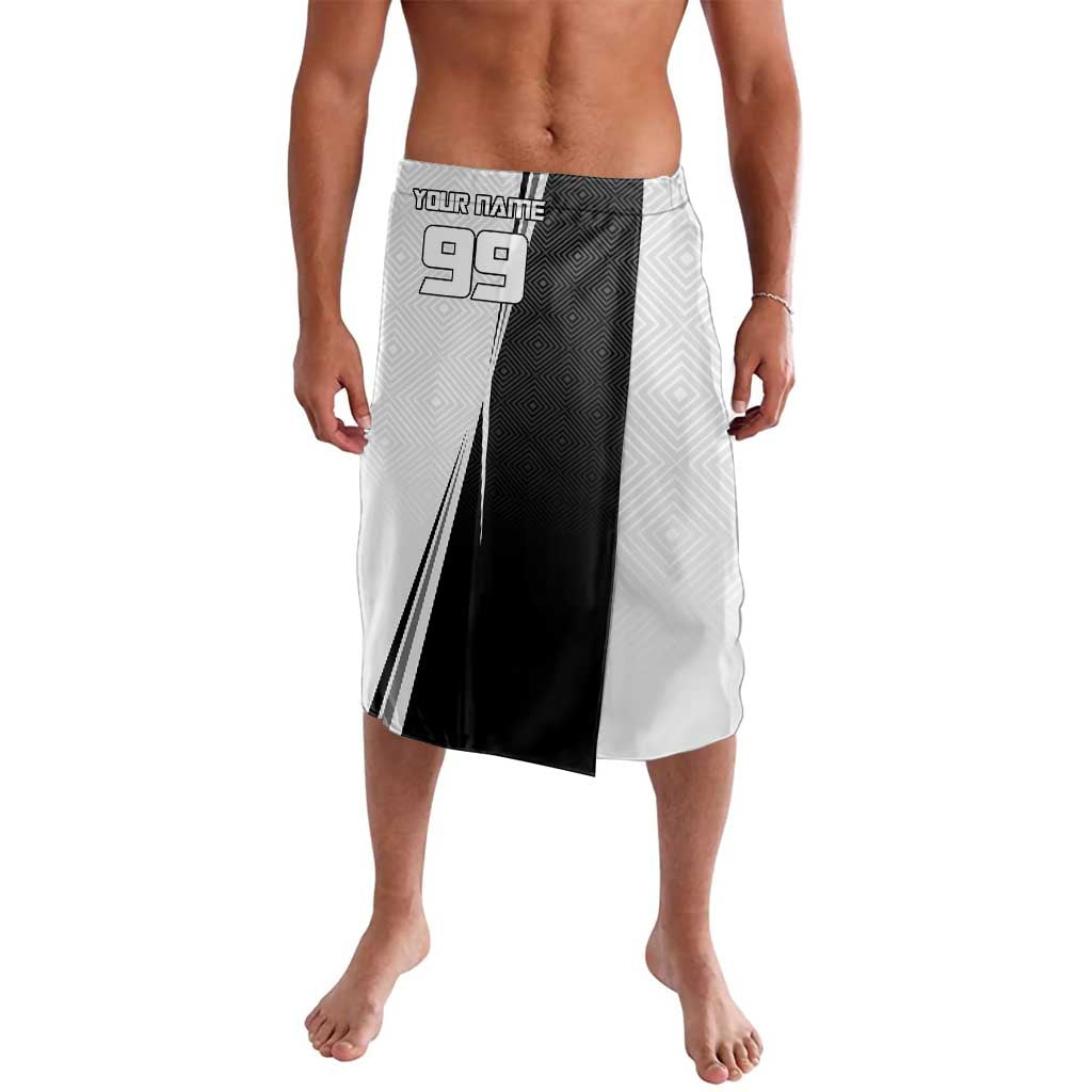 Personalized Okkotsu Yuta Jujutsu Kaisen Soccer Lavalava with Dribbling Action Pose and Monochrome Geometric Graphic Design - The Mazicc