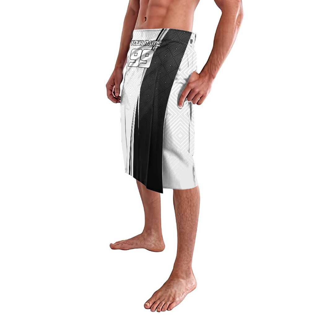 Personalized Okkotsu Yuta Jujutsu Kaisen Soccer Lavalava with Dribbling Action Pose and Monochrome Geometric Graphic Design - The Mazicc