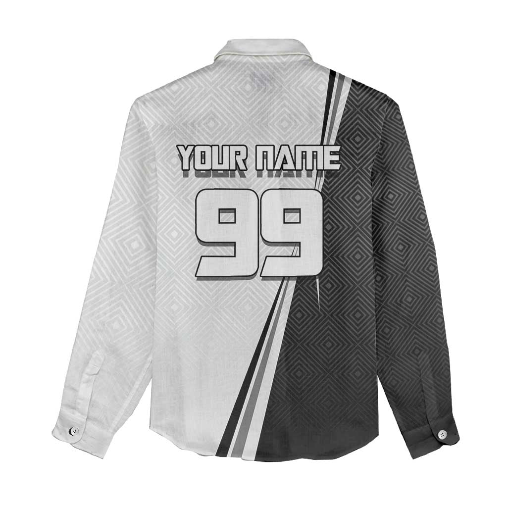 Personalized Okkotsu Yuta Jujutsu Kaisen Soccer Women Casual Shirt with Dribbling Action Pose and Monochrome Geometric Graphic Design - The Mazicc