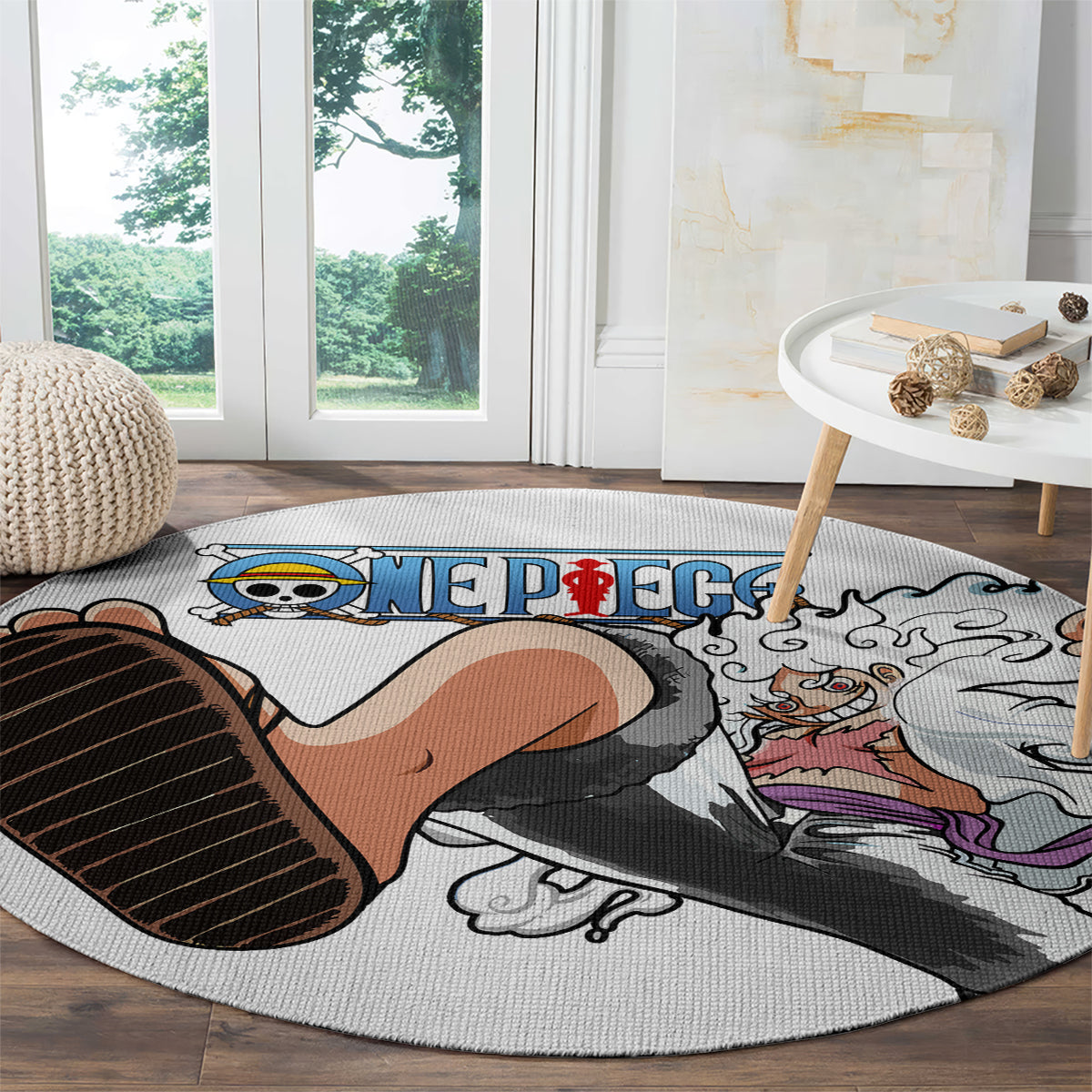 Luffy Gear 5 Nika Round Carpet
