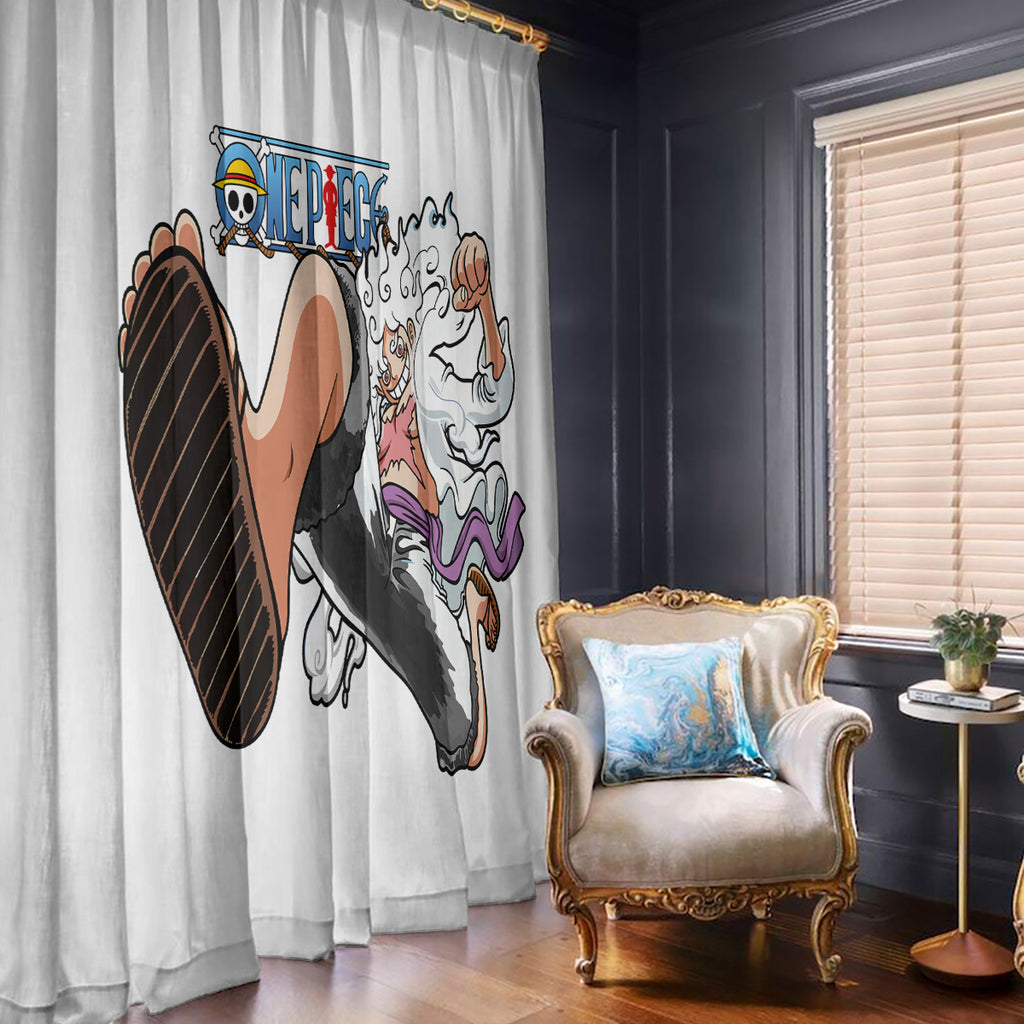 Luffy Gear 5 Nika Window Curtain