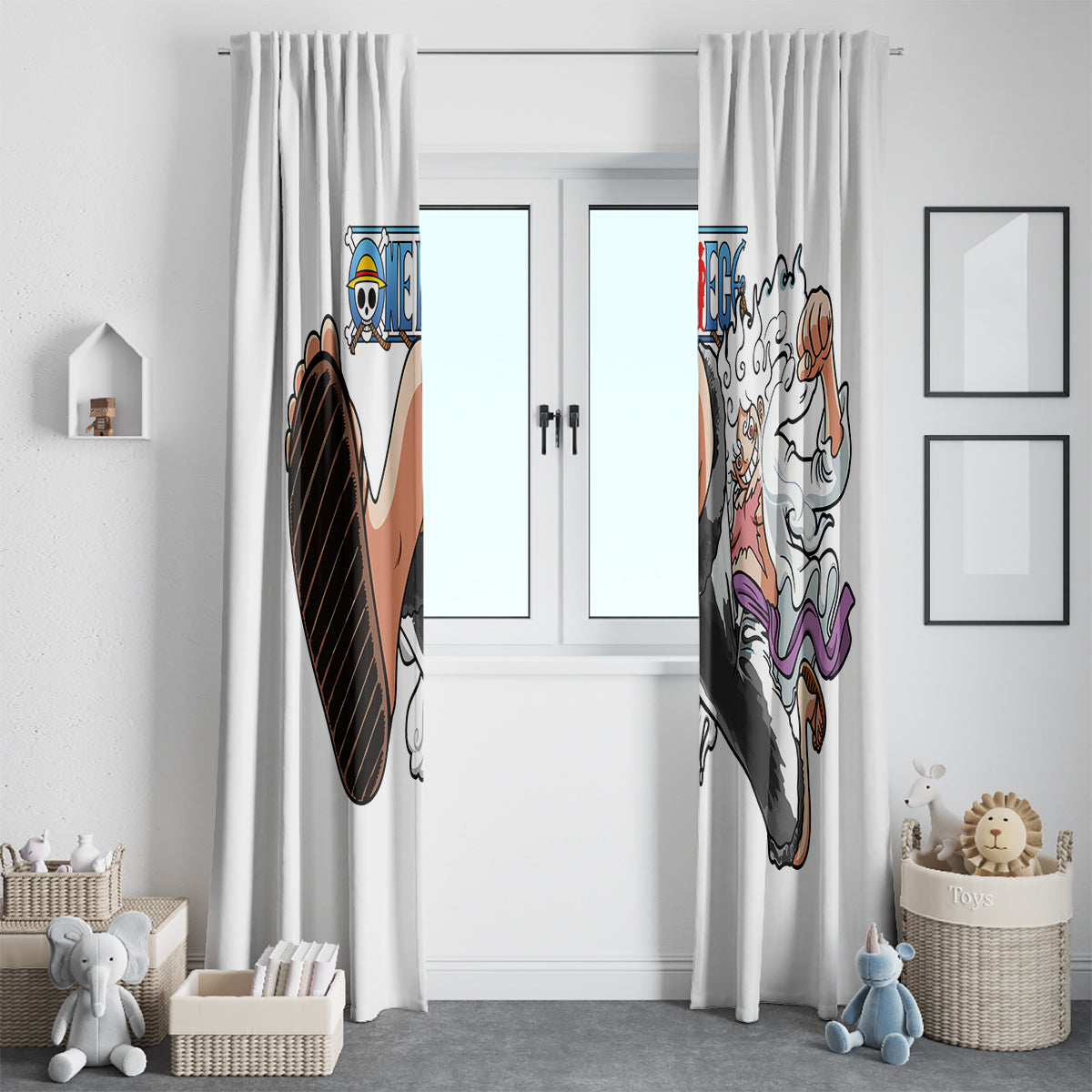 Luffy Gear 5 Nika Window Curtain
