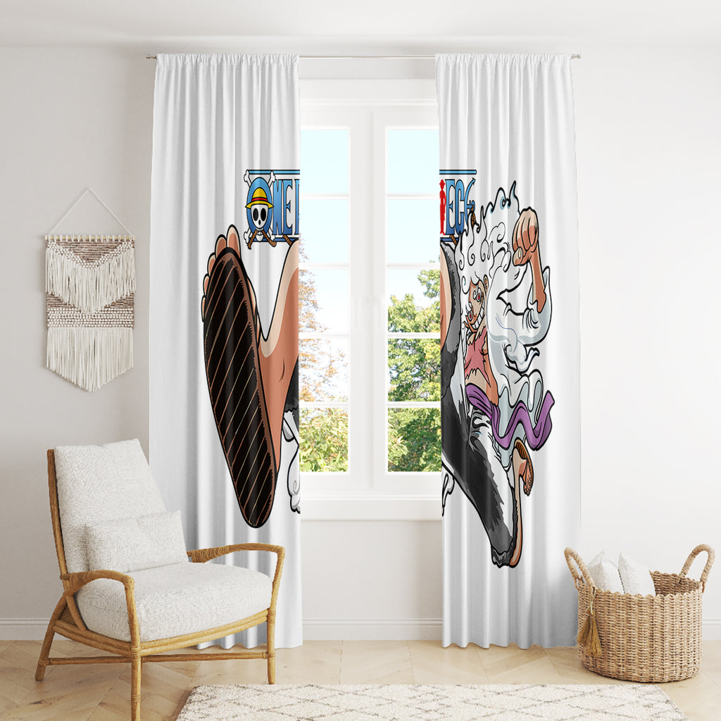 Luffy Gear 5 Nika Window Curtain