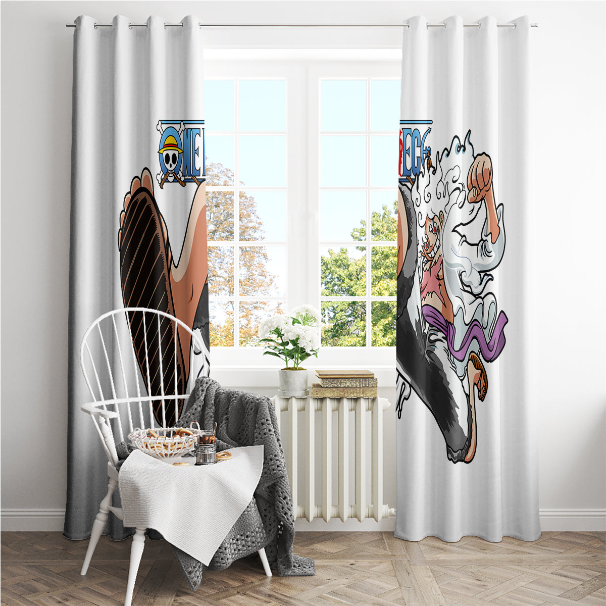 Luffy Gear 5 Nika Window Curtain