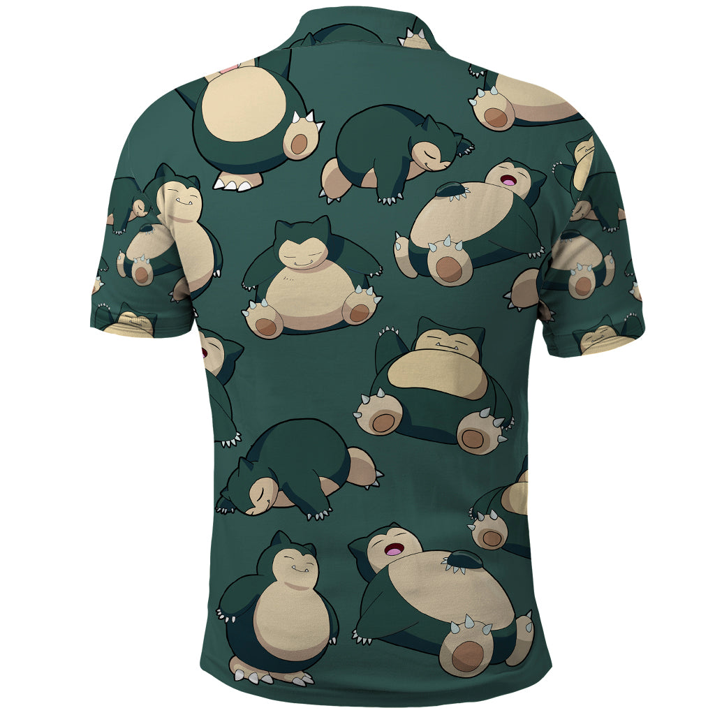 Snorlax Pattern Style Polo Shirt