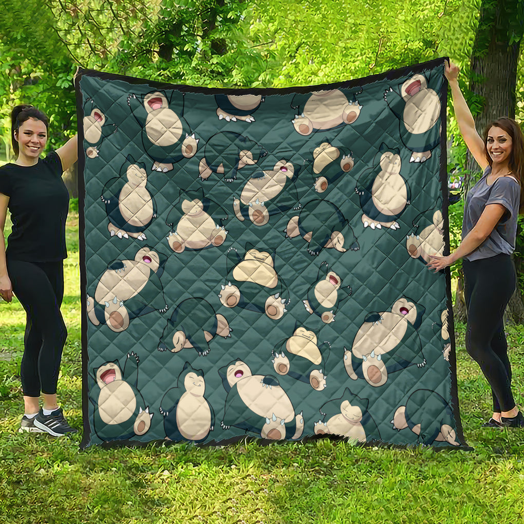Snorlax Pattern Style Quilt