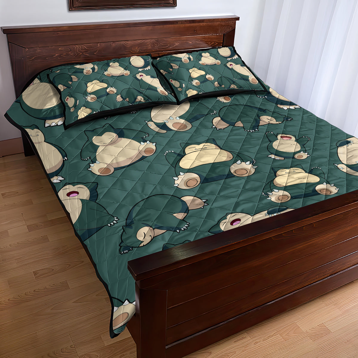 Snorlax Pattern Style Quilt Bed Set