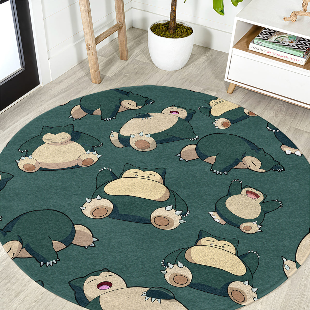 Snorlax Pattern Style Round Carpet