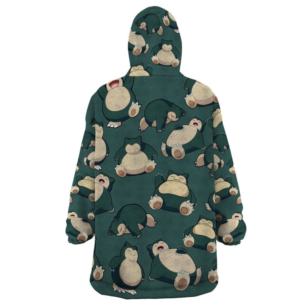 Snorlax Pattern Style Wearable Blanket Hoodie