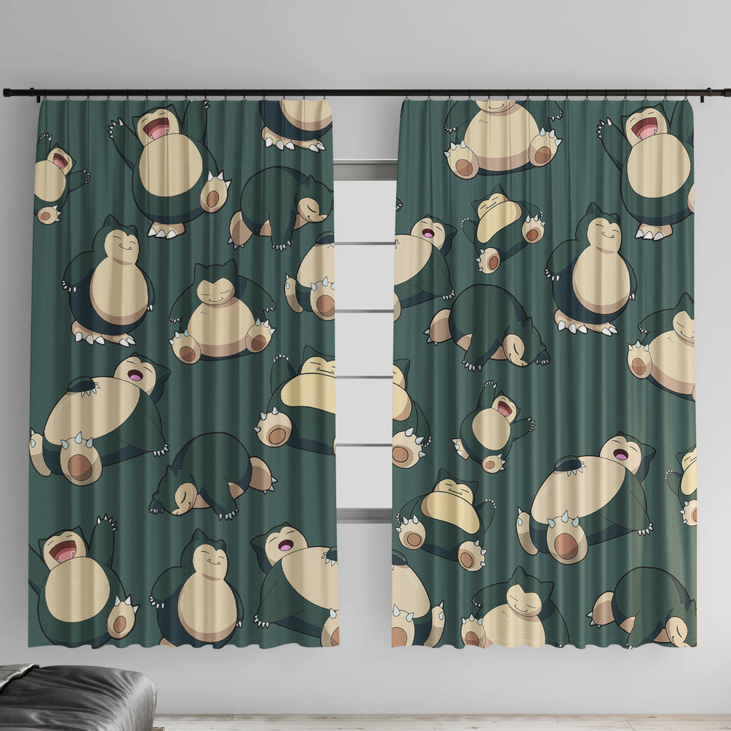 Snorlax Pattern Style Window Curtain