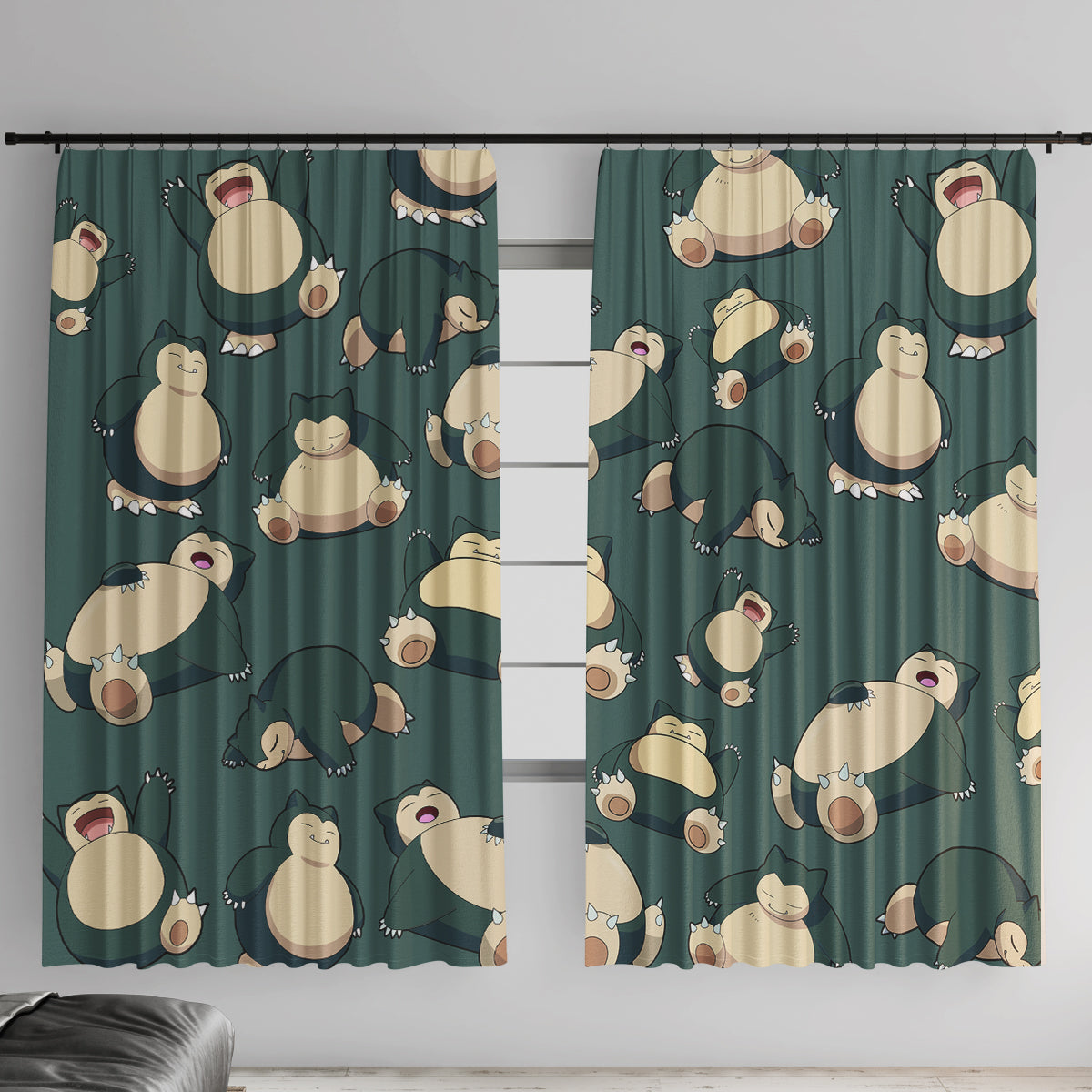 Snorlax Pattern Style Window Curtain