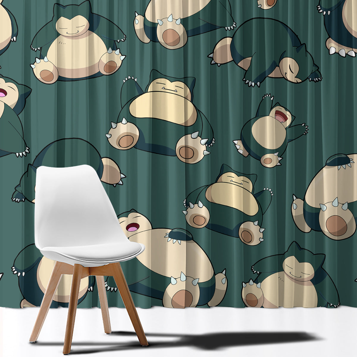 Snorlax Pattern Style Window Curtain