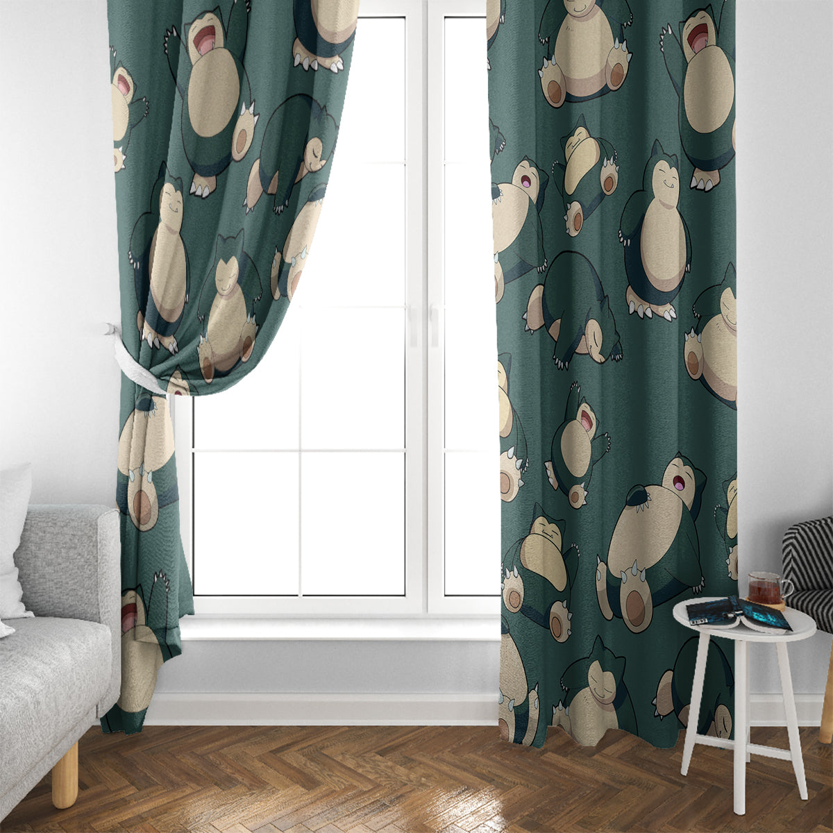 Snorlax Pattern Style Window Curtain