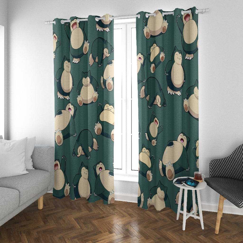 Snorlax Pattern Style Window Curtain
