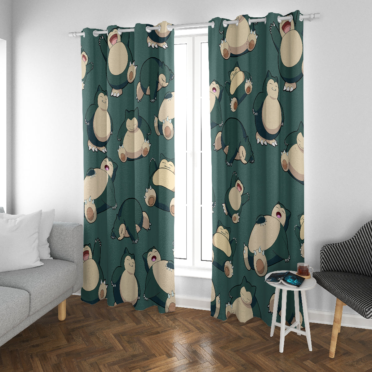 Snorlax Pattern Style Window Curtain