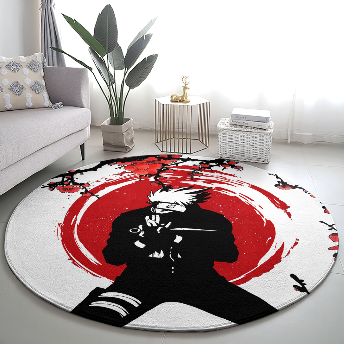 Hatake Kakashi Japan Style Round Carpet