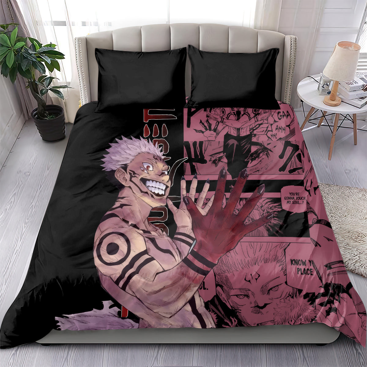 Ryoumen Sukuna Jujutsu Kaisen Manga Style Bedding Set