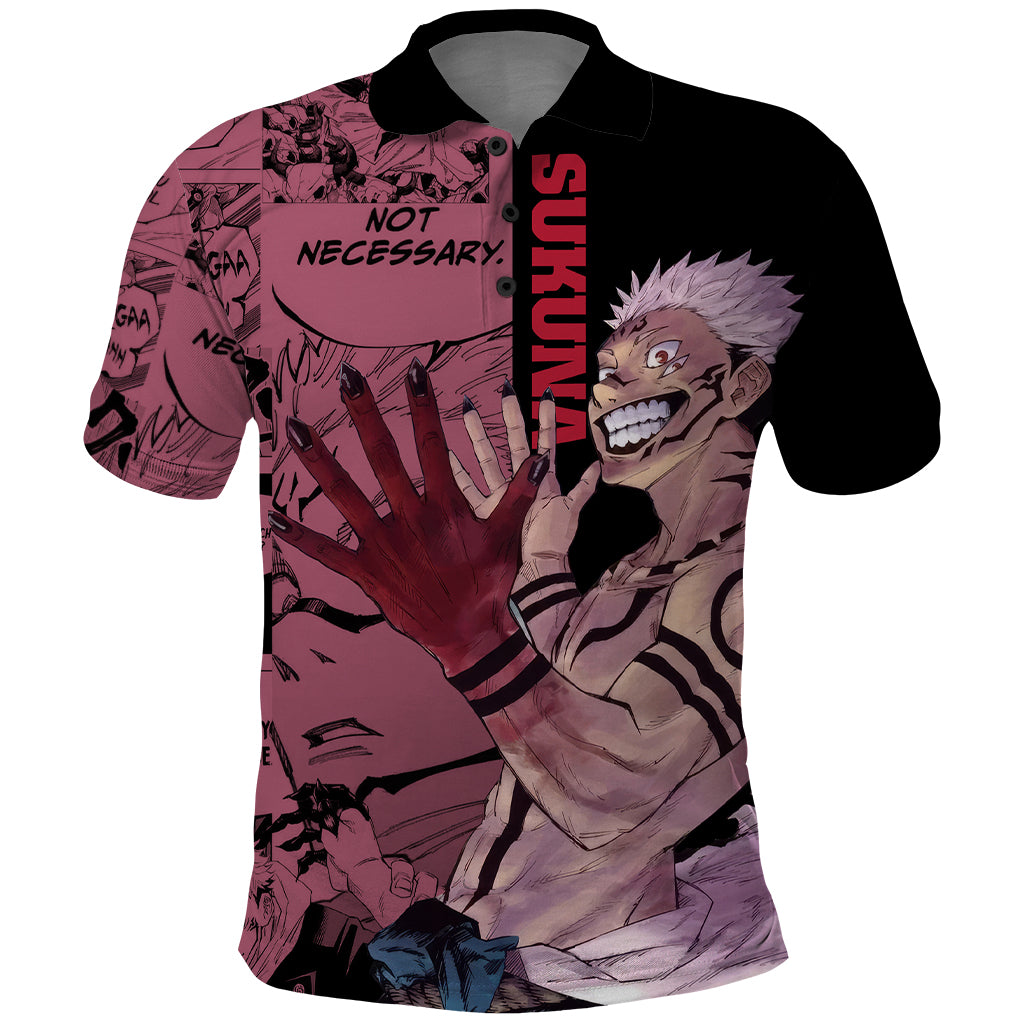 Ryoumen Sukuna Jujutsu Kaisen Manga Style Polo Shirt