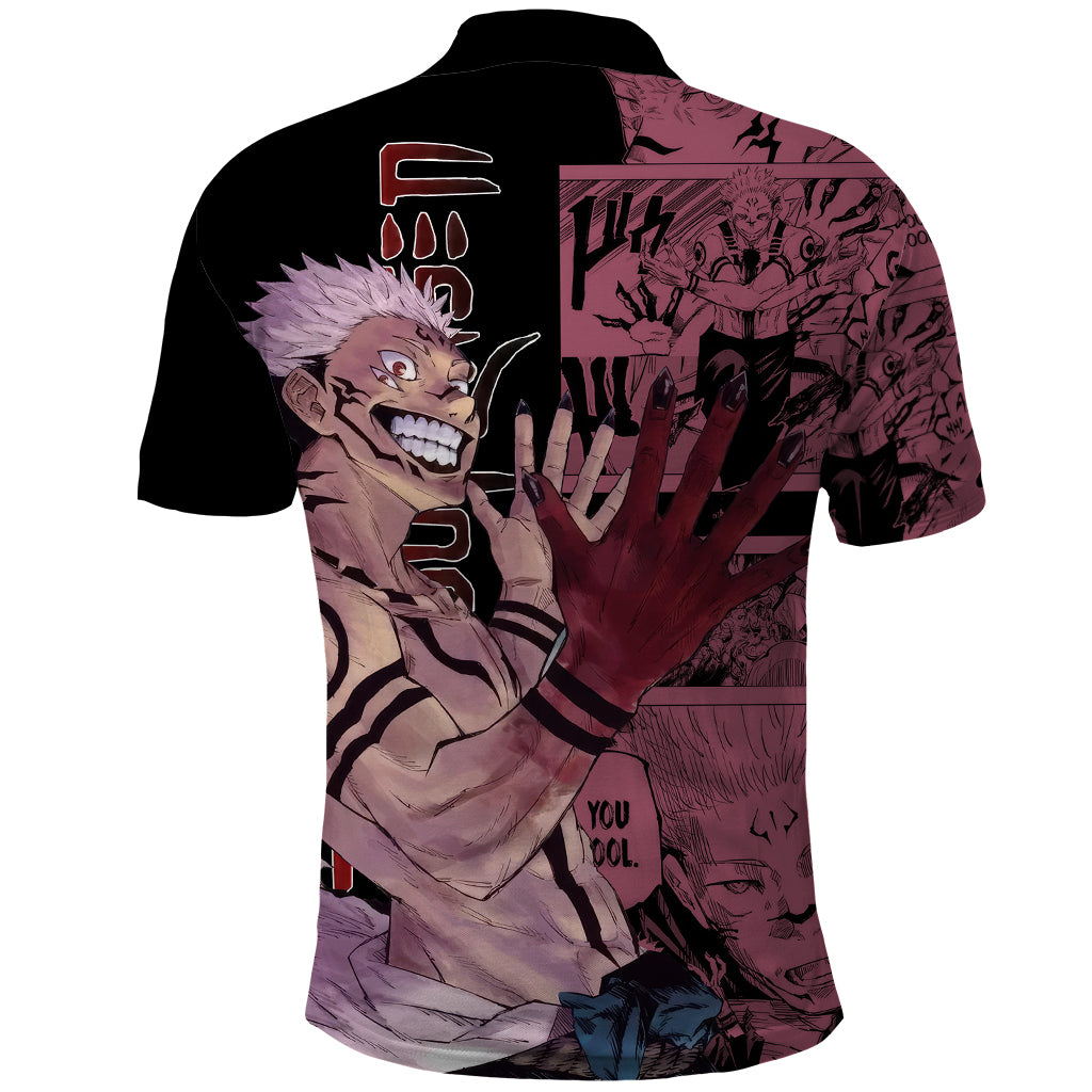 Ryoumen Sukuna Jujutsu Kaisen Manga Style Polo Shirt