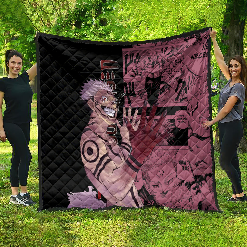 Ryoumen Sukuna Jujutsu Kaisen Manga Style Quilt