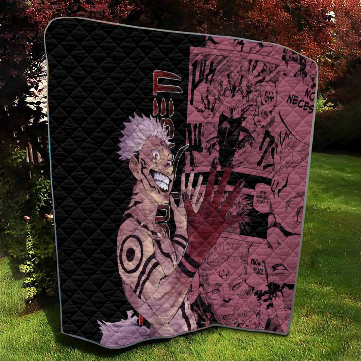 Ryoumen Sukuna Jujutsu Kaisen Manga Style Quilt